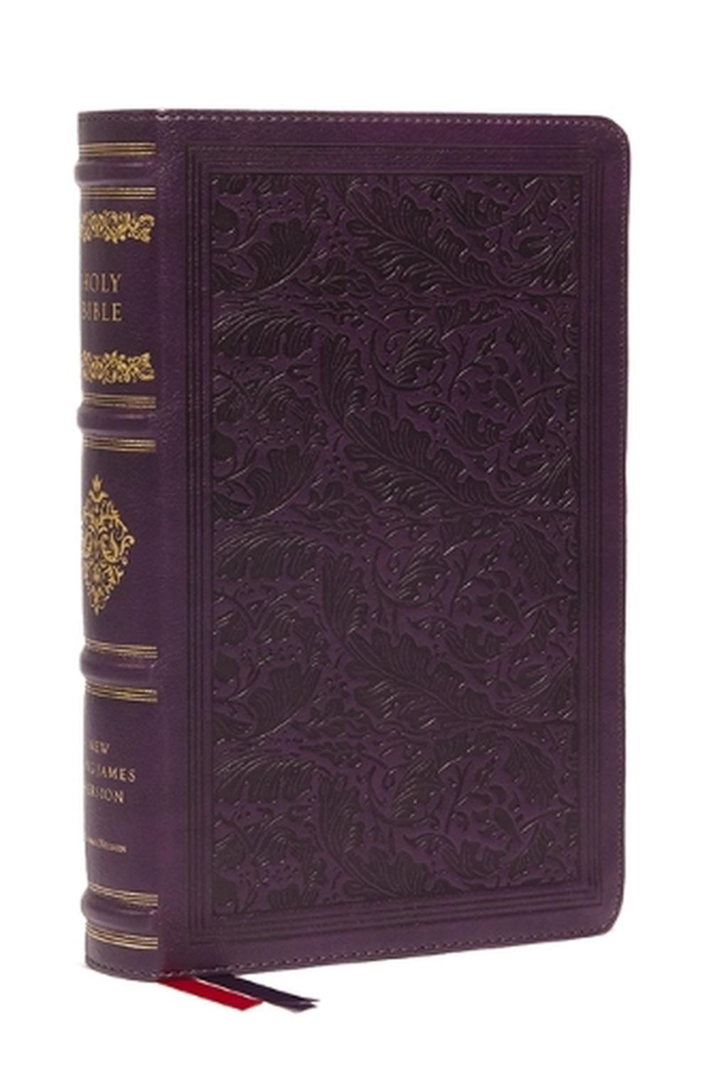 NKJV Large Print Reference Bible, Purple Leathersoft, Red Letter, Comfort Print (Sovereign Collection), 9781400344352