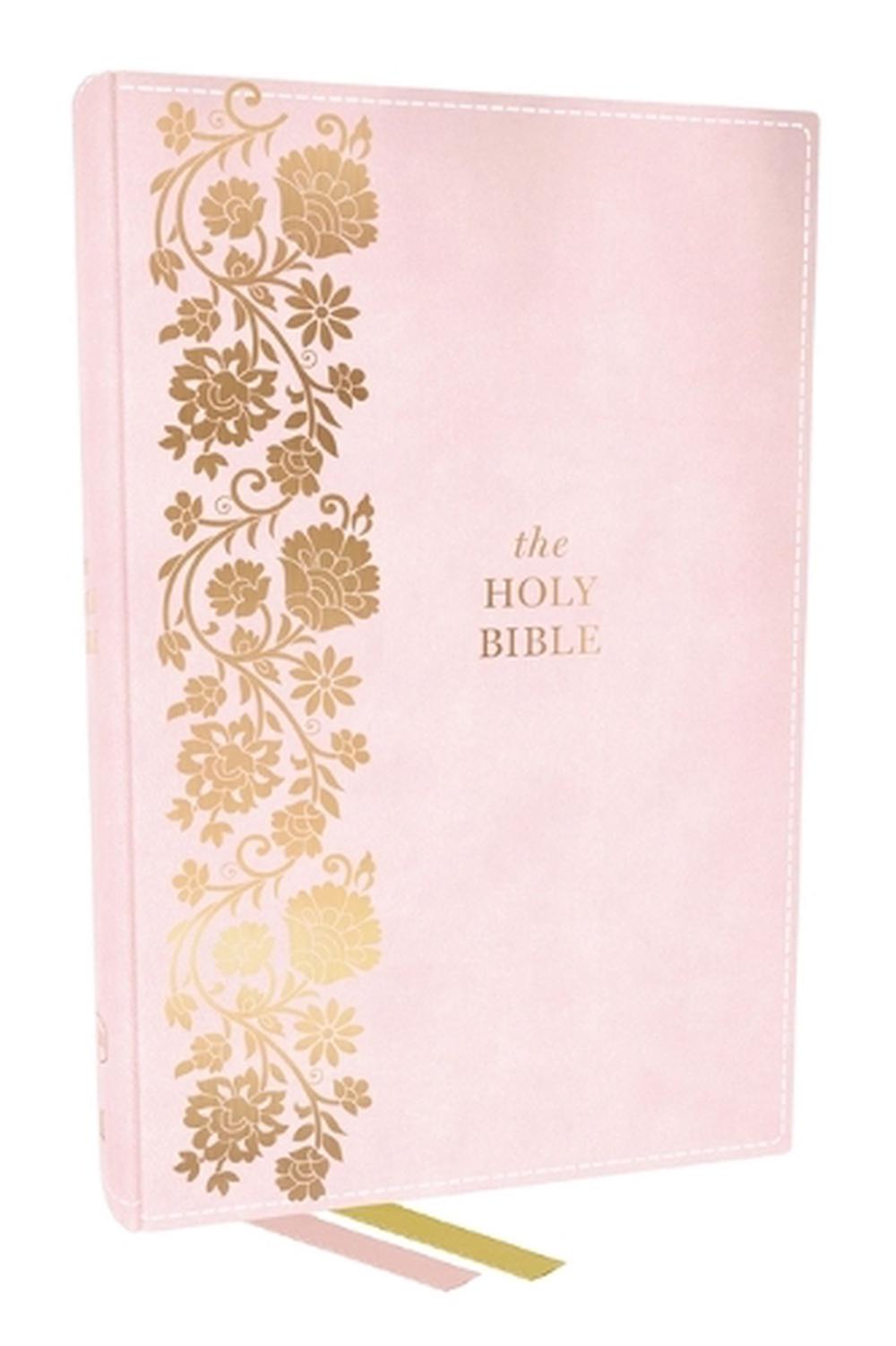 KJV Personal Size Large Print End-of-Verse Reference Bible, Pink Leathersoft, Red Letter, Comfort Print (Thumb Indexed), 9781400347889