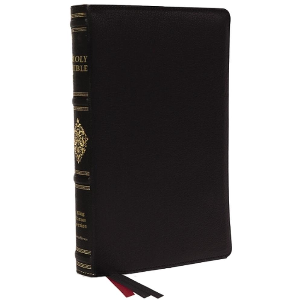 KJV, Personal Size Reference Bible, Sovereign Collection, Black Premium Goatskin Leather, Premier Collection, Comfort Print, 9781400350865