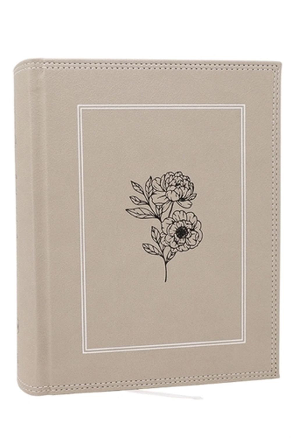 NKJV, Journal the Word Bible: Reflect, Journal or Create Art Next to Your Favorite Verses (Stone Leathersoft over board, Red Letter, Comfort Print), 9781400352319
