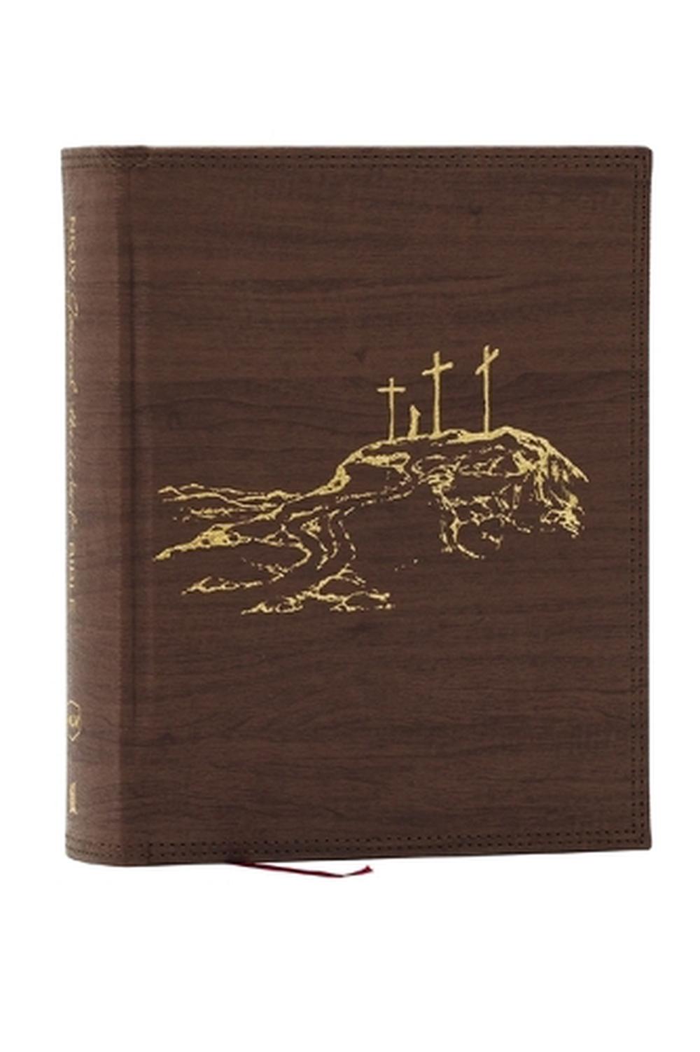 NKJV, Journal the Word Bible, Large Print: Reflect, Journal or Create Art Next to Your Favorite Verses (Brown Leathersoft over Board, Red Letter), 9781400352340