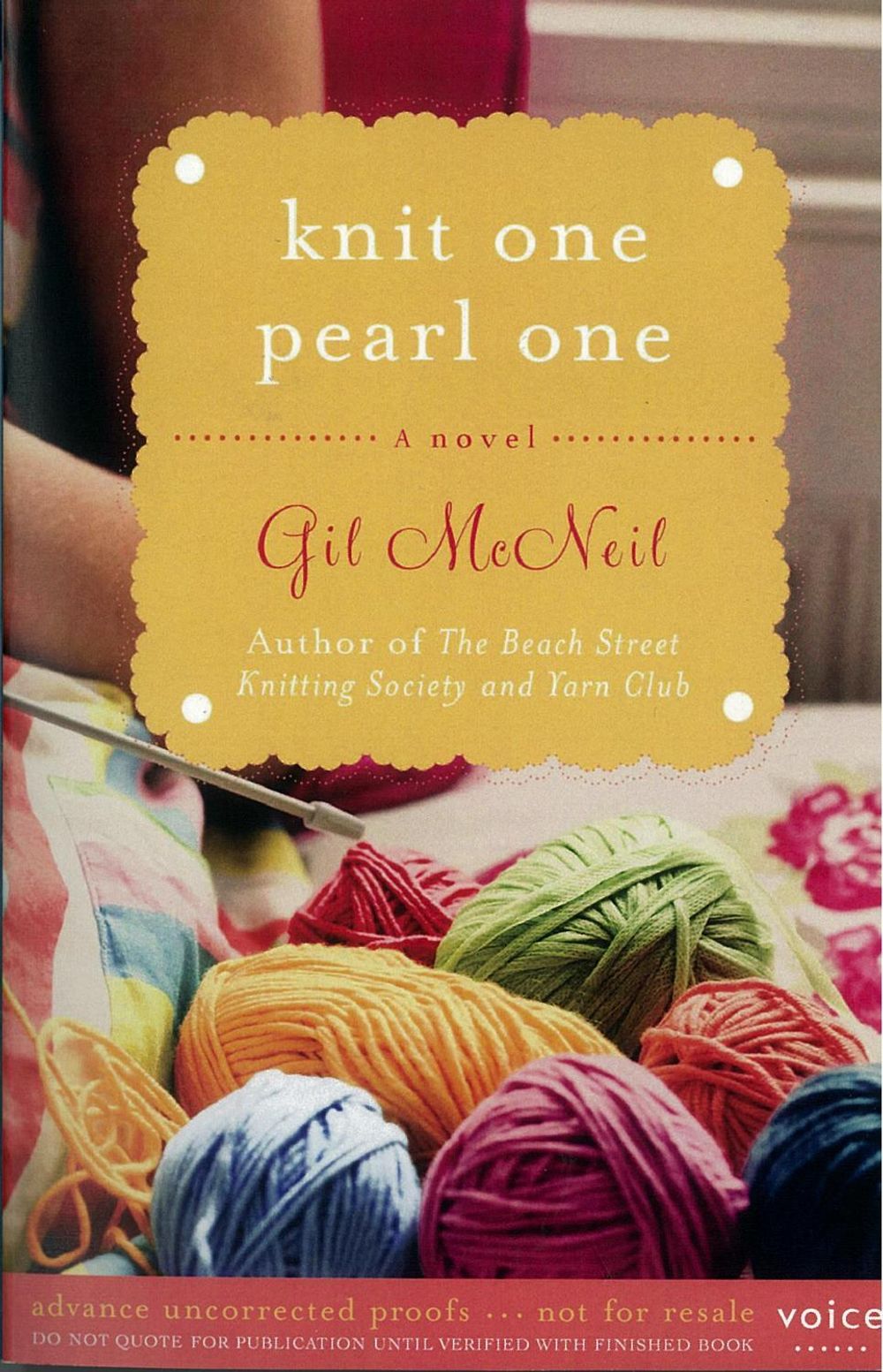 Knit One Pearl One by Gil McNeil - ISBN: 9781401341671