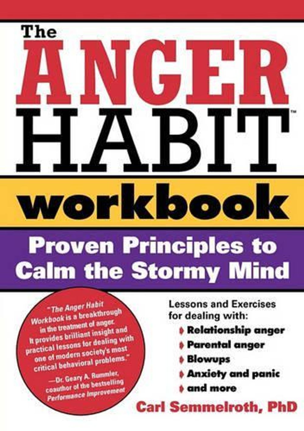 The Anger Habit Workbook by Carl Semmelroth - ISBN: 9781402203350