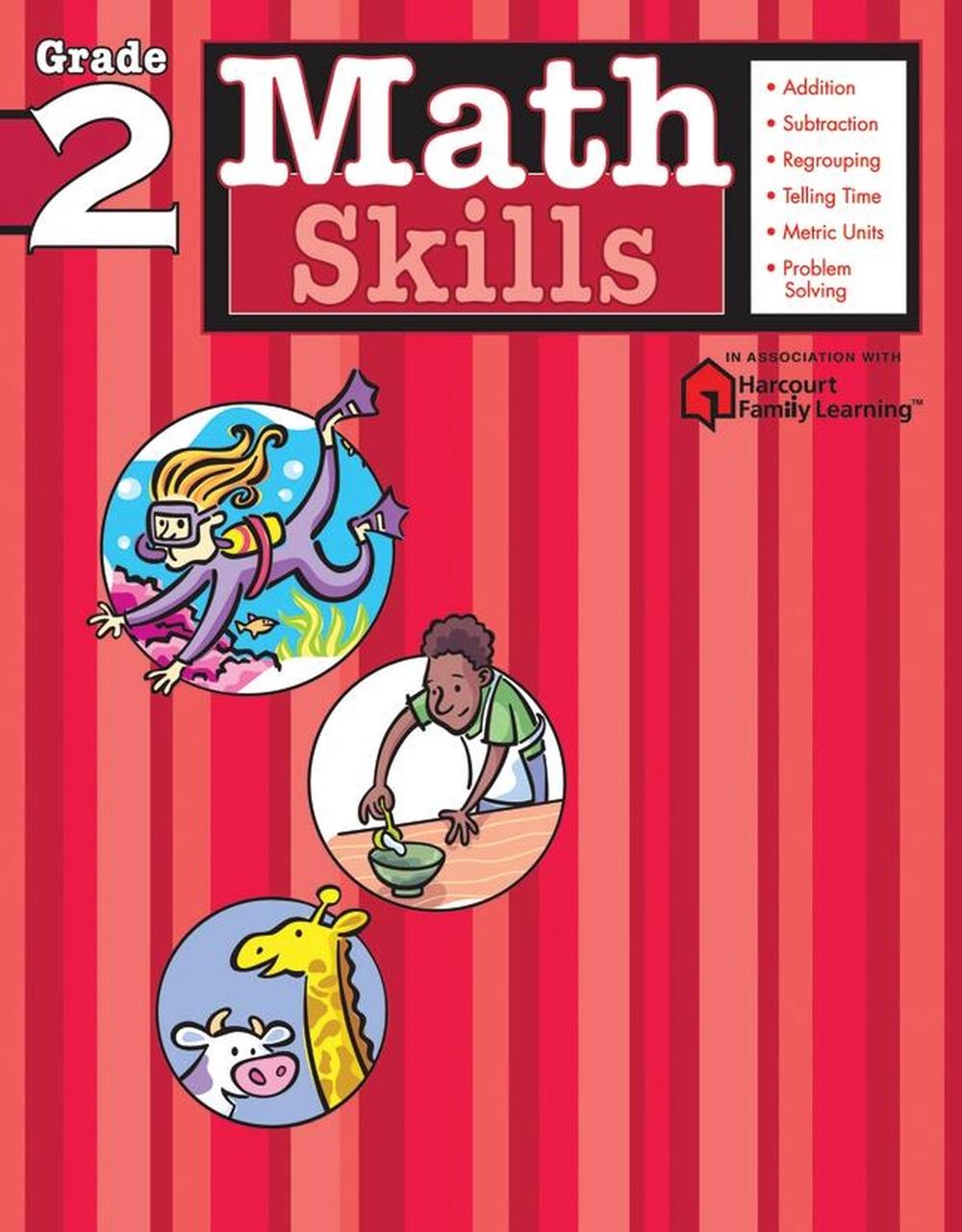 Math Skills: Grade 2 (Flash Kids Harcourt Family Learning) by Flash Kids Editors - ISBN: 9781411401075