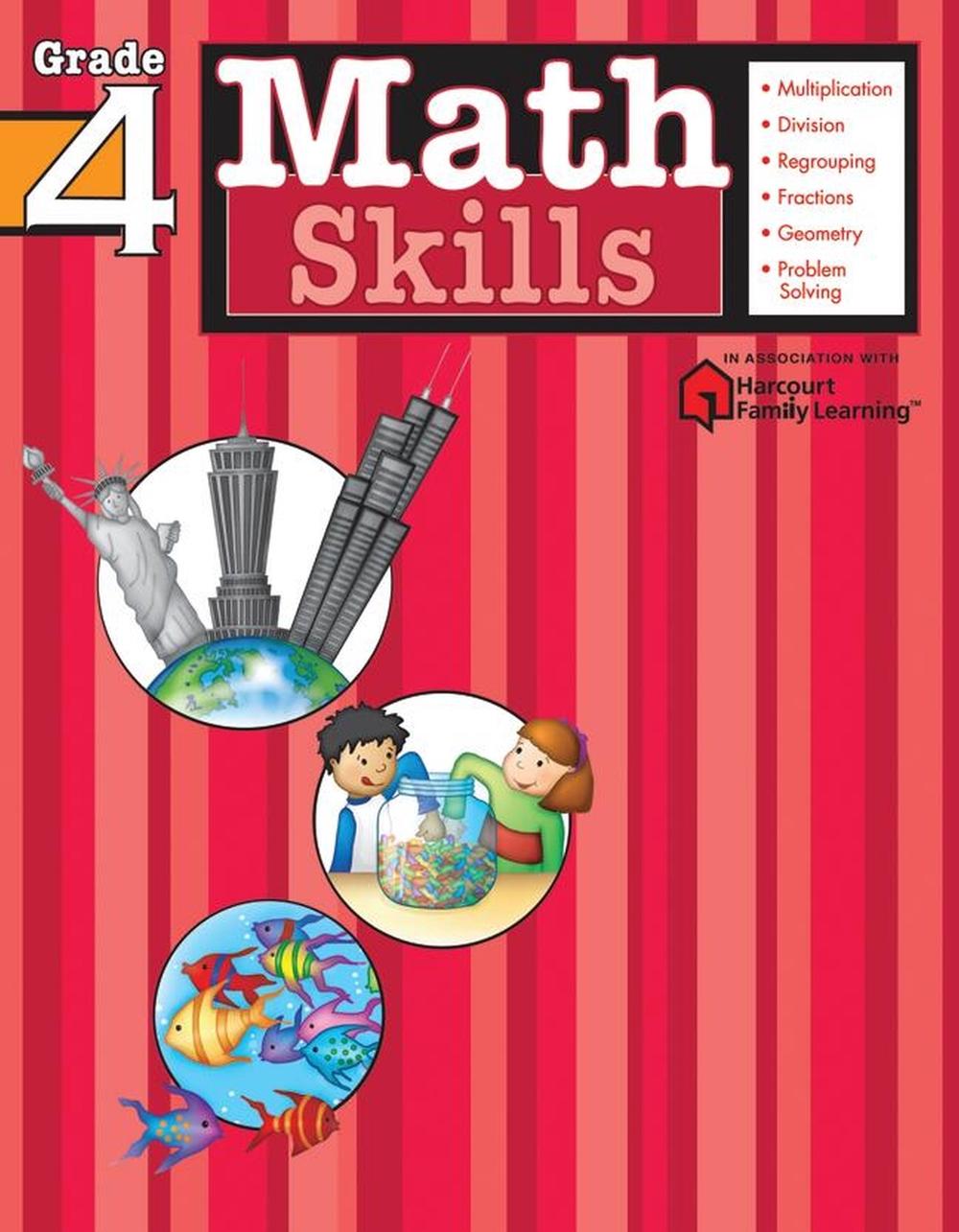Math Skills: Grade 4 (Flash Kids Harcourt Family Learning) by Flash Kids Editors - ISBN: 9781411401099