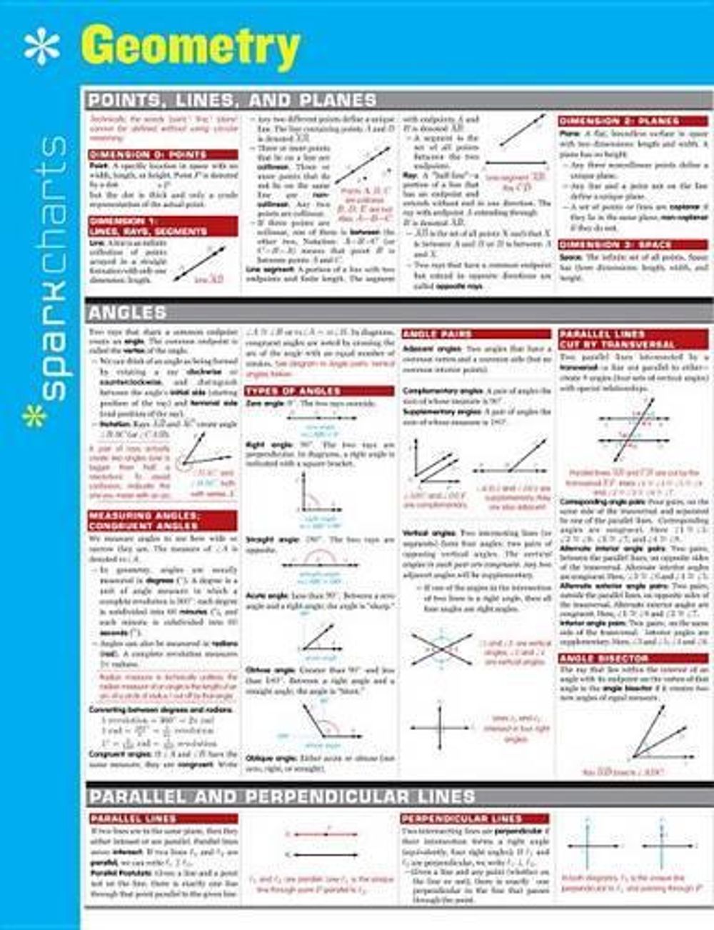 Geometry SparkCharts by SparkNotes - ISBN: 9781411470279