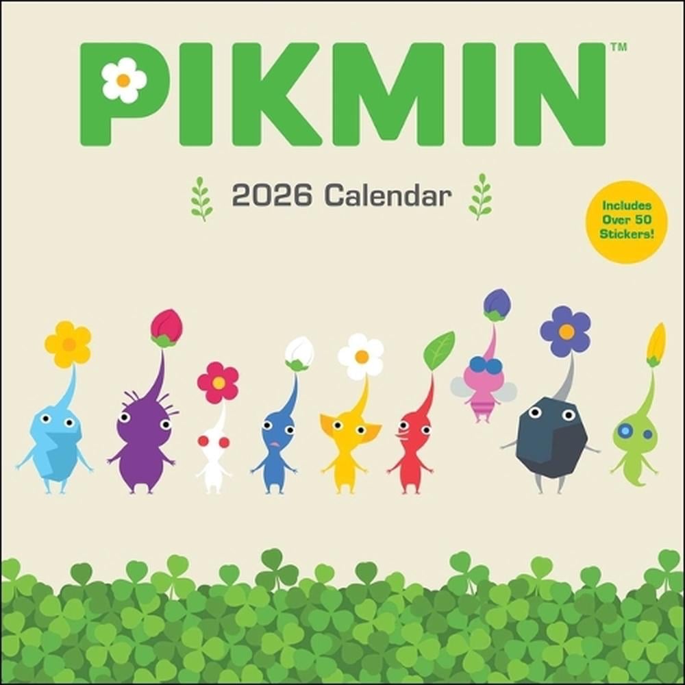 Pikmin 2026 Wall Calendar with Over 50 Bonus Stickers, 9781419784927