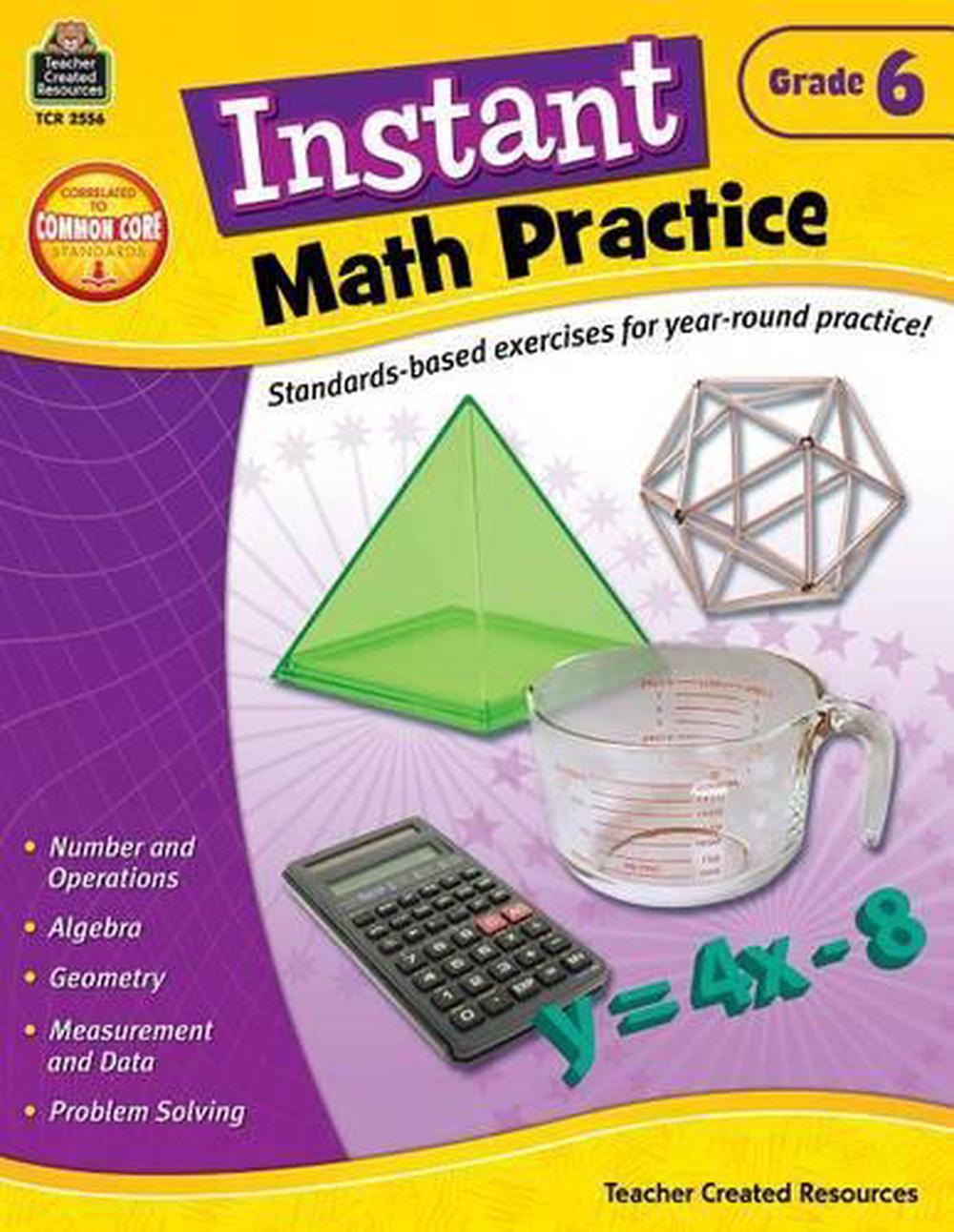 Instant Math Practice: Grade 6 by Teacher Created Resources, Paperback