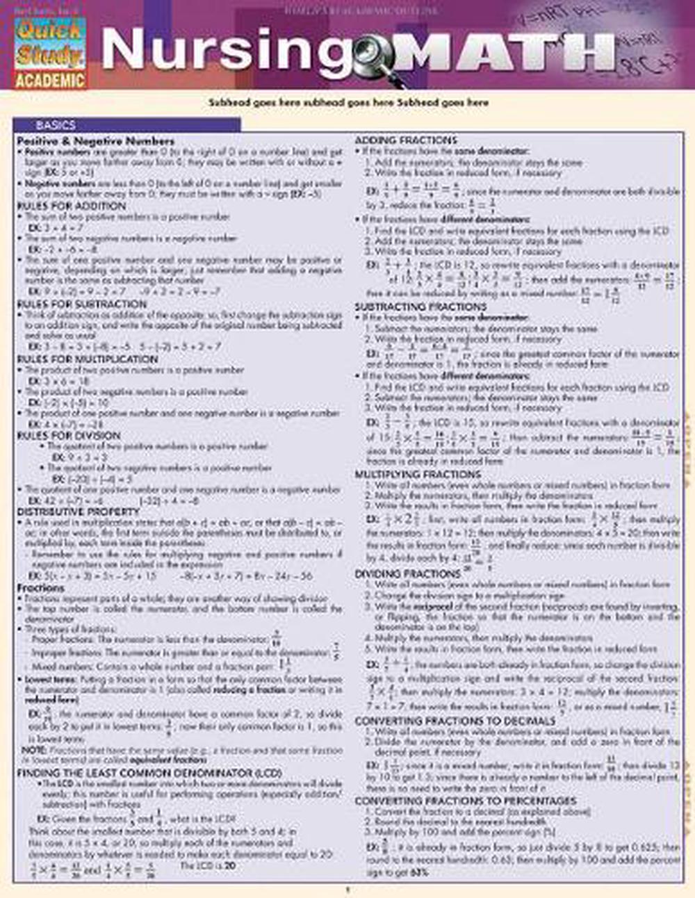 Nursing Math, 9781423216544