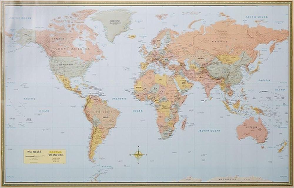 Map Of The World Laminated - Map of world