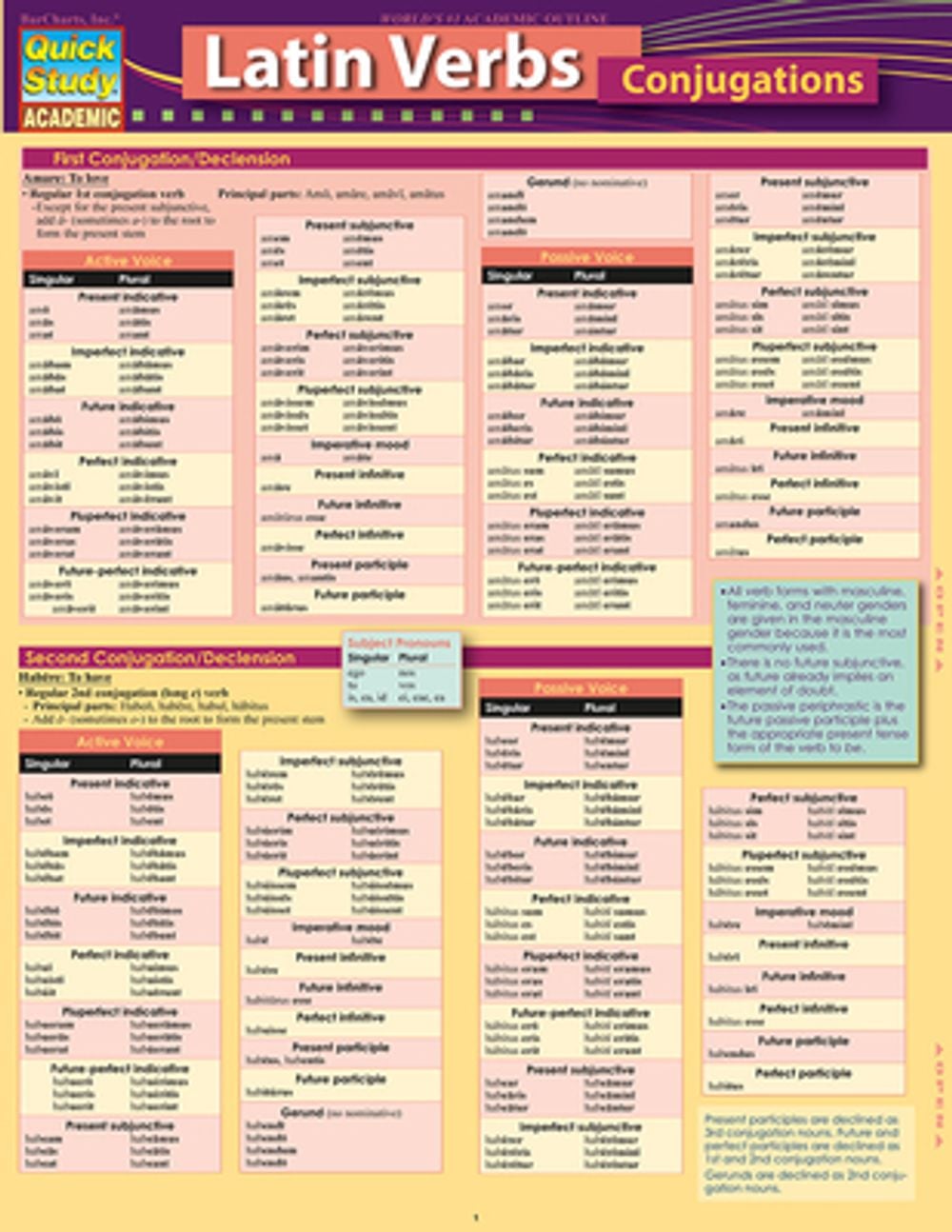 Latin Verb-Conjugations by Rachel Jacobs - ISBN: 9781423233176