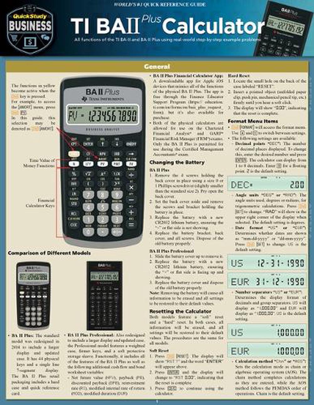 Ti BA II Plus Calculator, 9781423233275