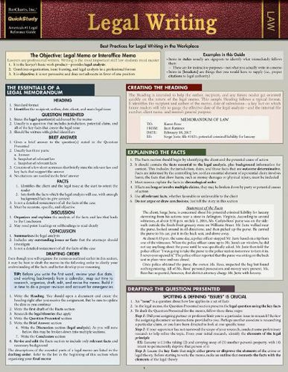 Legal Writing by BarCharts, Inc. - ISBN: 9781423234777
