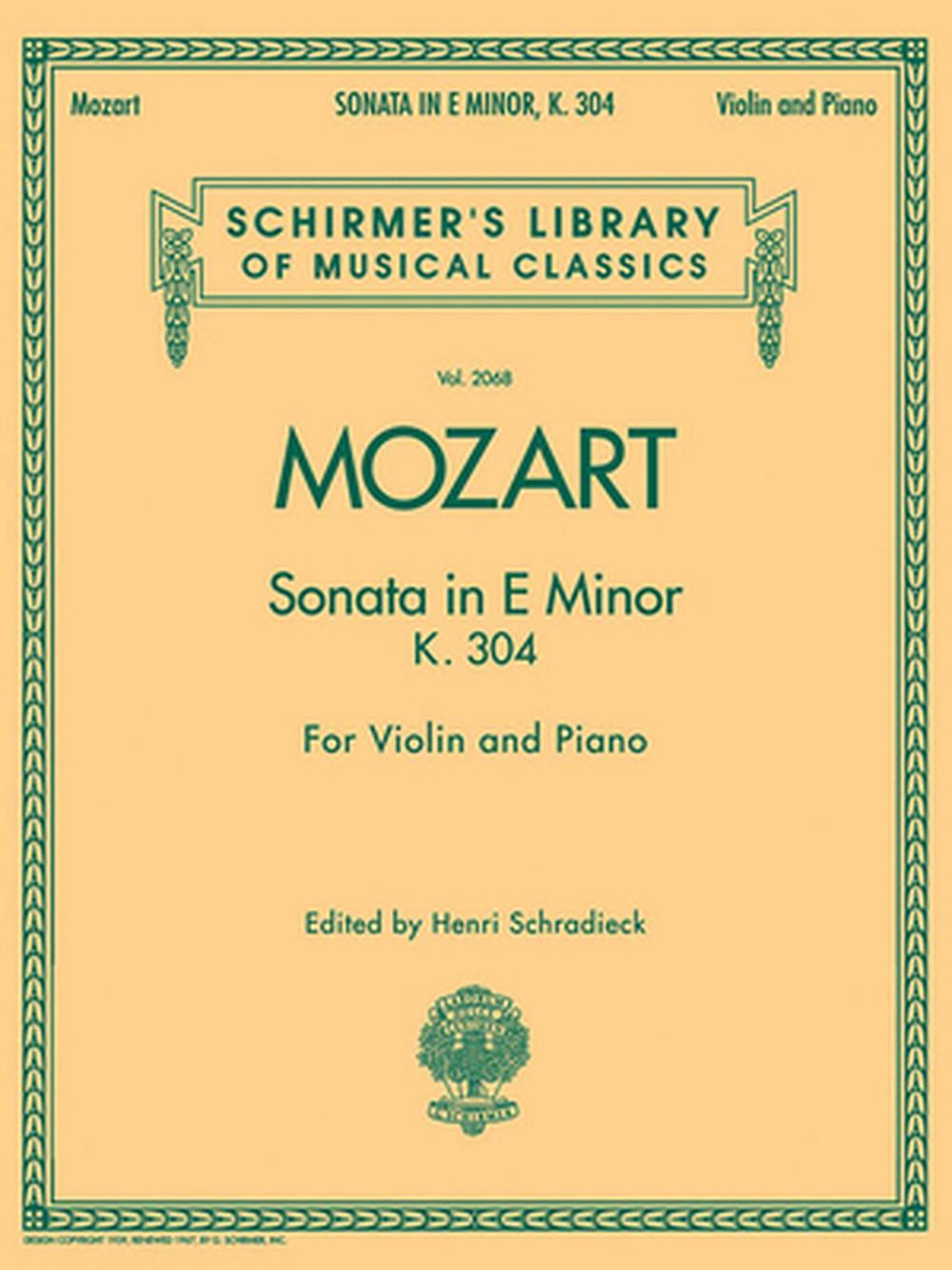 Sonata in E Minor, K304 by Wolfgang Amadeus Mozart, Paperback ...