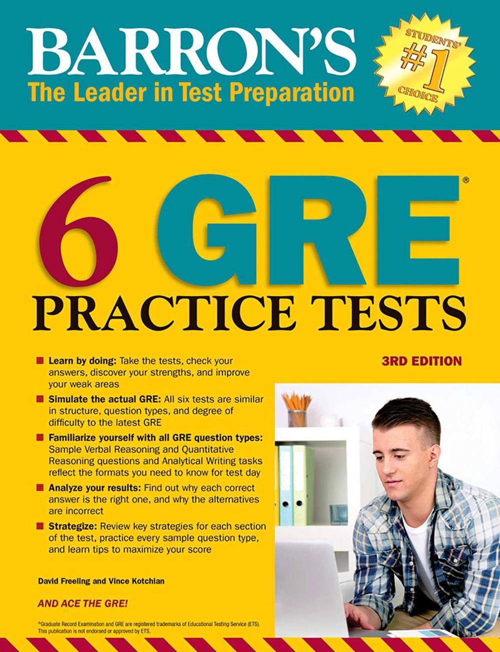 6 GRE Practice Tests by David Freeling - ISBN: 9781438011028