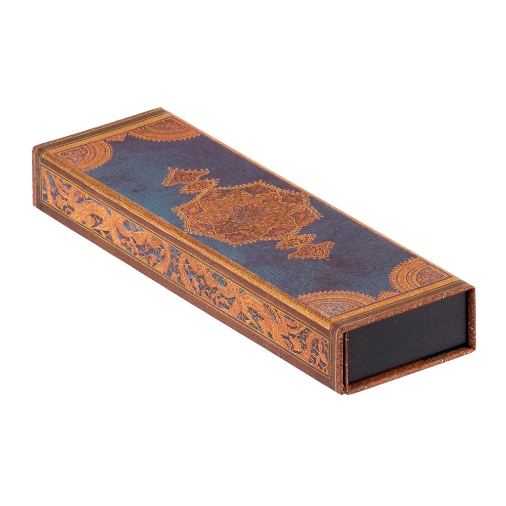 Safavid Indigo (Safavid Binding Art) Pencil Case (Wrap Closure) by Paperblanks - ISBN: 9781439705285