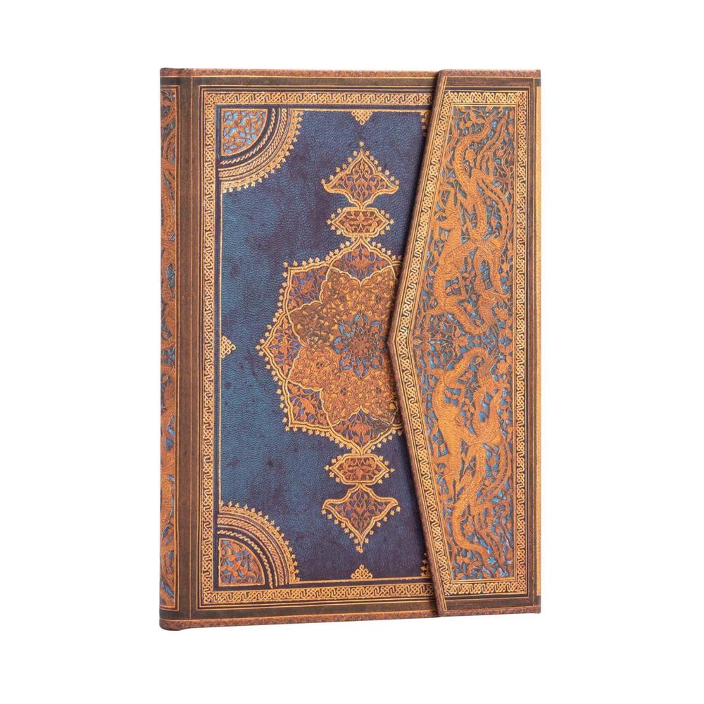 Paperblanks Safavid Indigo (Safavid Binding Art) Midi Unlined Hardcover Journal, 9781439782002