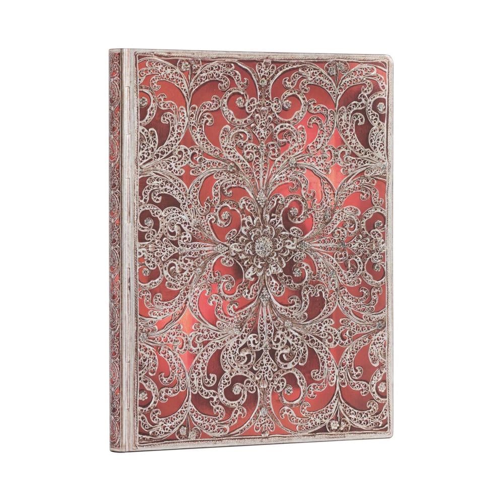 Paperblanks Garnet (Silver Filigree Collection) Ultra Lined Softcover Flexi Journal by Paperblanks - ISBN: 9781439794012