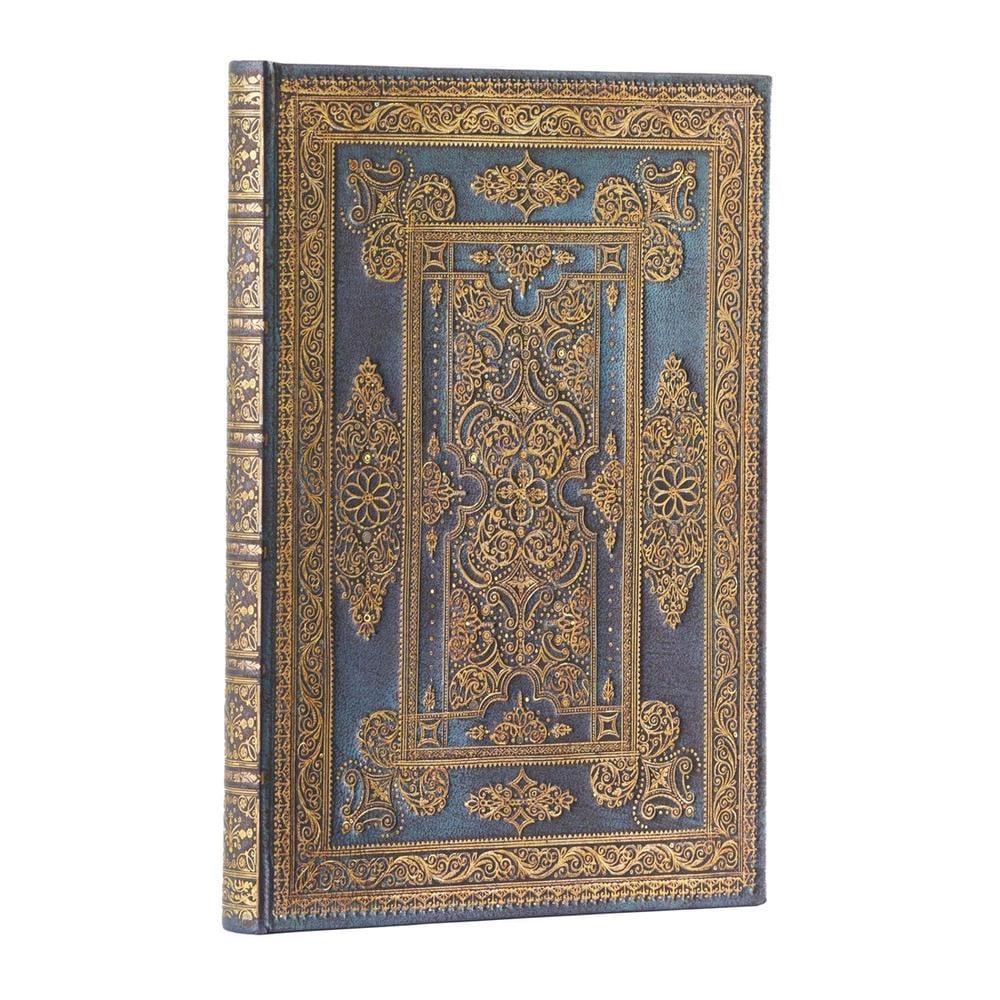 Paperblanks Blue Luxe (Luxe Design) Midi Unlined Hardback Journal (Elastic Band Closure) by Paperblanks - ISBN: 9781439795927