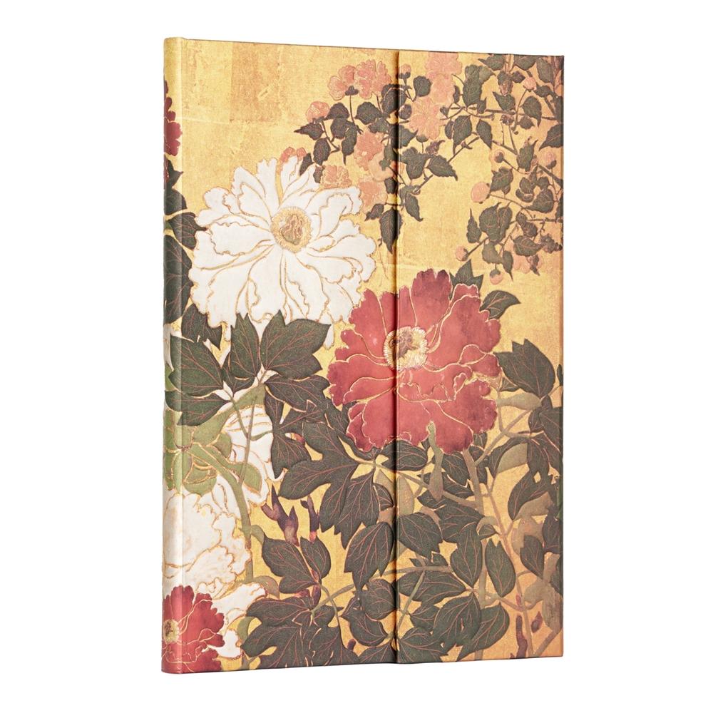 Paperblanks Natsu (Rinpa Florals) Midi Unlined Hardback Journal (Wrap Closure) by Paperblanks - ISBN: 9781439796108
