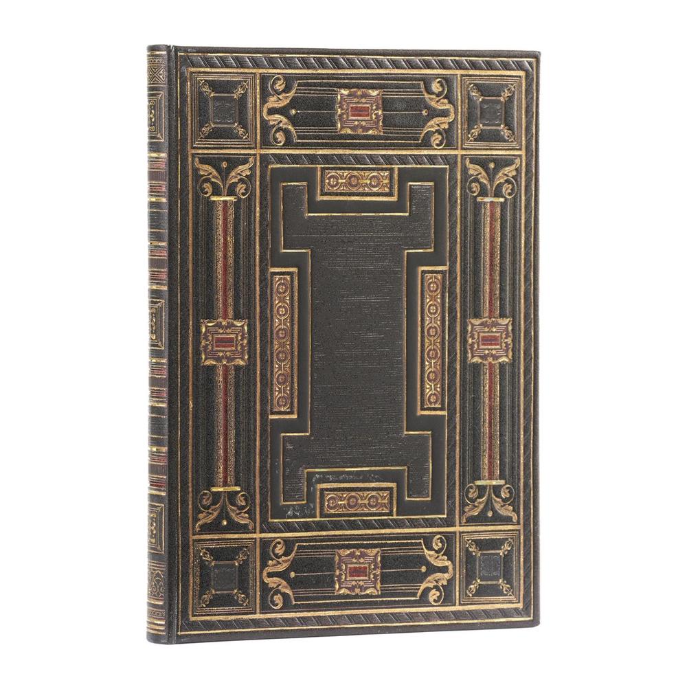 Paperblanks Onyx (Asterales) Midi Unlined Hardback Journal (Elastic Band Closure) by Paperblanks - ISBN: 9781439796153