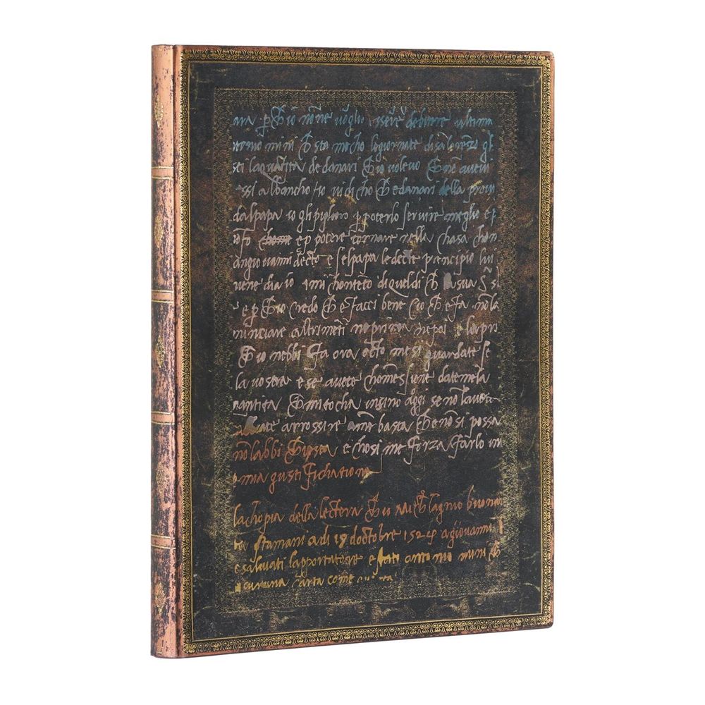 Paperblanks Michelangelo, Handwriting (Embellished Manuscripts Collection) Ultra Lined Softcover Flexi Journal (Elastic Band Closure) by Paperblanks - ISBN: 9781439796344