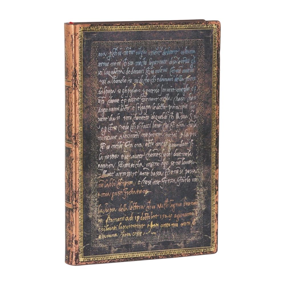 Paperblanks Michelangelo, Handwriting (Embellished Manuscripts Collection) Mini Lined Softcover Flexi Journal (Elastic Band Closure) by Paperblanks - ISBN: 9781439796382