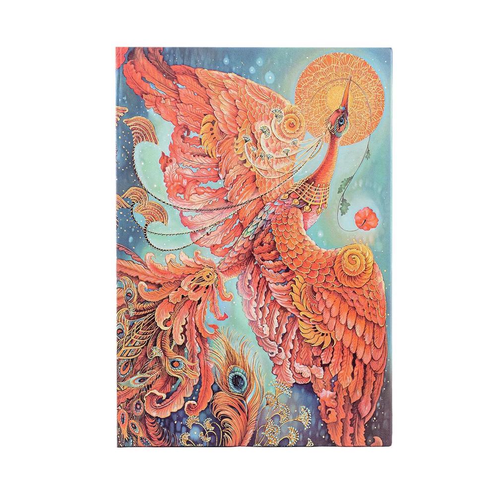 Paperblanks Firebird (Birds of Happiness) Midi Lined Hardback Journal (Elastic Band Closure) by Paperblanks - ISBN: 9781439796818
