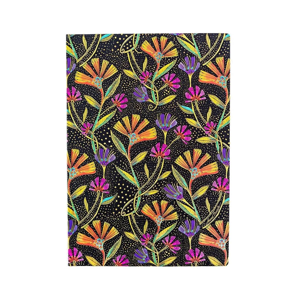 Paperblanks Wild Flowers (Playful Creations) Midi Lined Softcover Flexi Journal (Elastic Band Closure), 9781439797389
