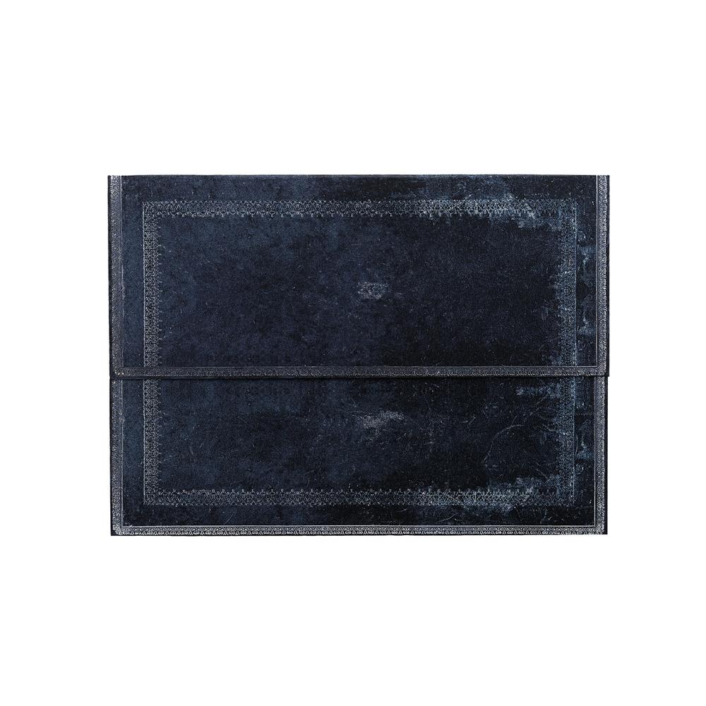 Inkblot (Old Leather Collection) Document Folder (Wrap Closure) by Paperblanks - ISBN: 9781439797648