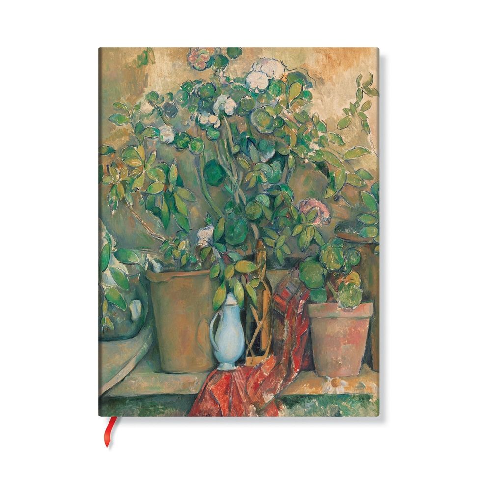 Cezanne’s Terracotta Pots and Flowers Mini Unlined Hardback Journal (Elastic Band Closure) by Paperblanks - ISBN: 9781439797914