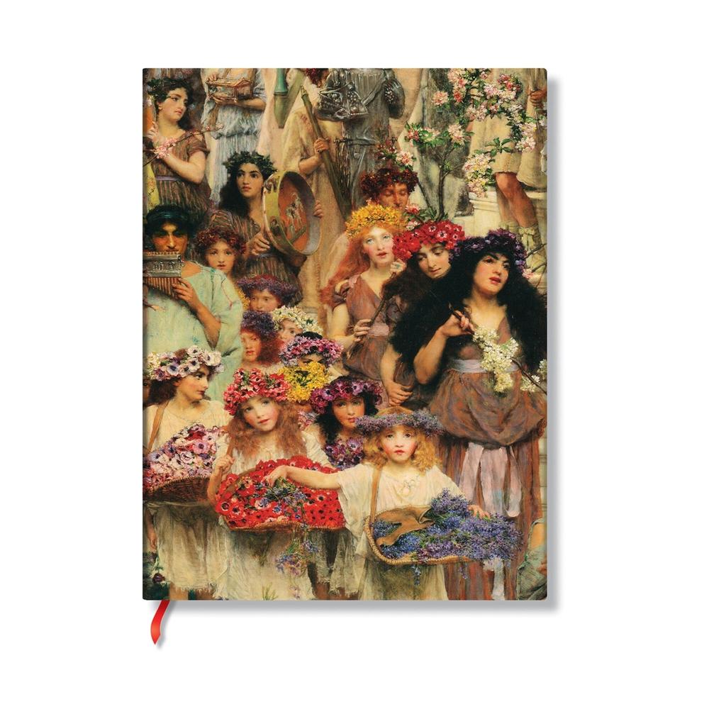 Spring (Lawrence Alma-Tadema) Midi Lined Hardback Journal (Elastic Band Closure), 9781439798058
