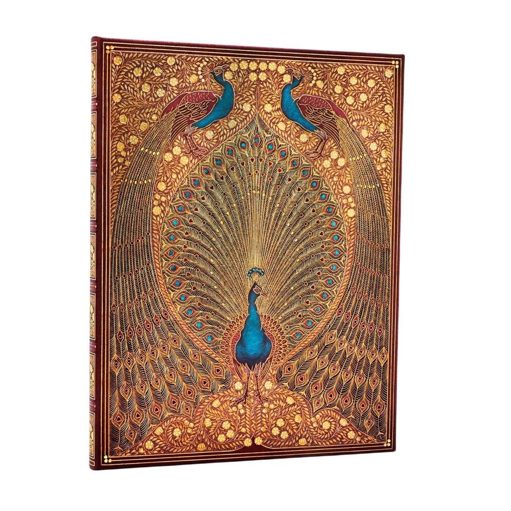 Hafiz’s Peacocks (Sangorski & Sutcliffe) Ultra Lined Hardcover Journal (Elastic Band Closure) by Paperblanks - ISBN: 9781439798874
