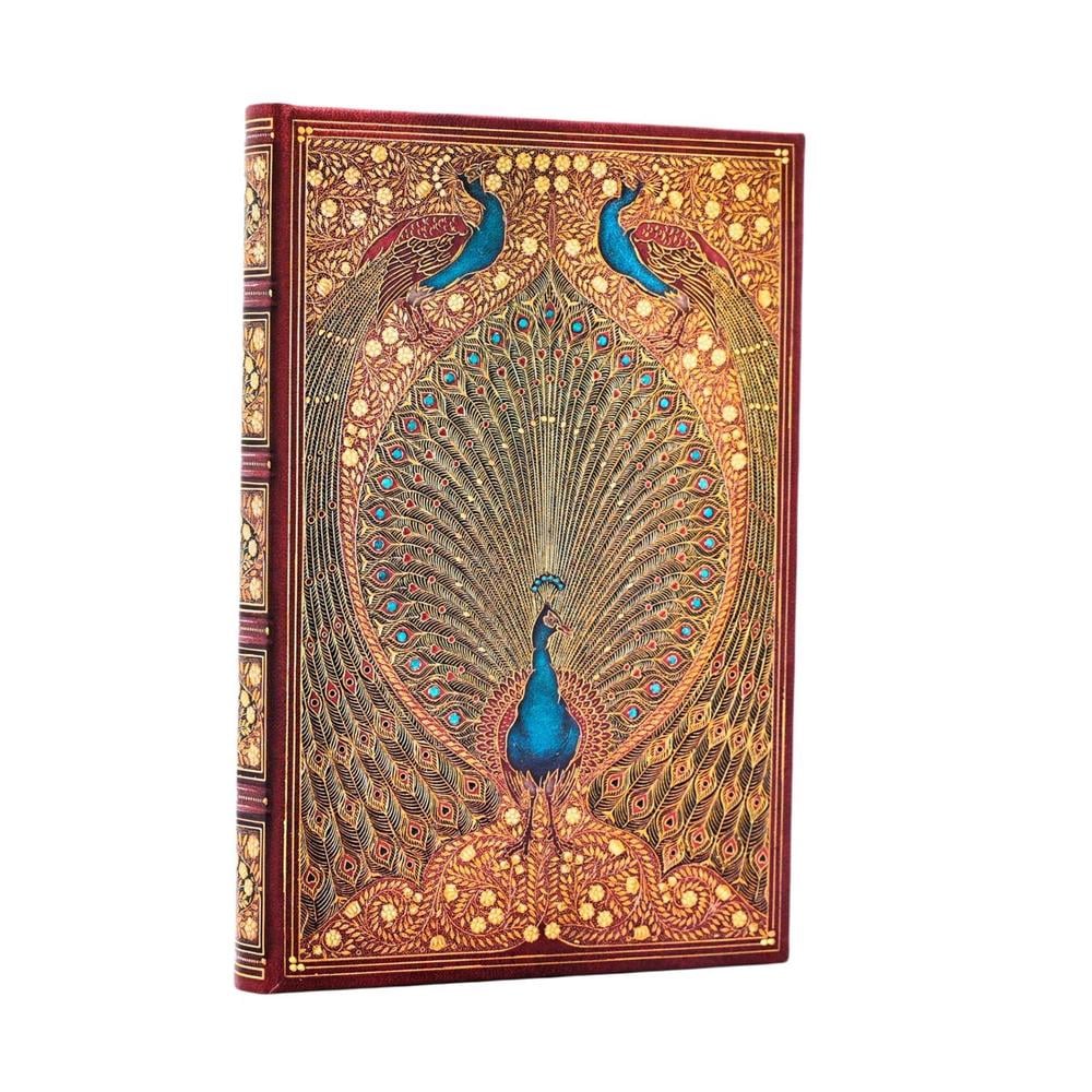 Hafiz’s Peacocks (Sangorski & Sutcliffe) Mini Unlined Hardcover Journal (Elastic Band Closure) by Paperblanks - ISBN: 9781439798928