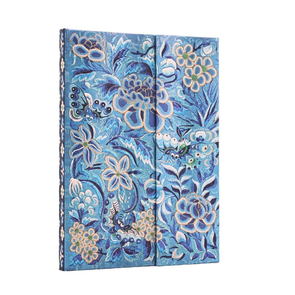 Blue Willow (Celebrate Hanfu) Midi Lined Hardcover Journal (Wrap Closure), 9781439798959