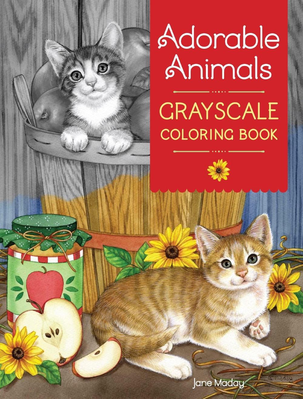 Adorable Animals GrayScale Coloring Book - ISBN: 9781440350511