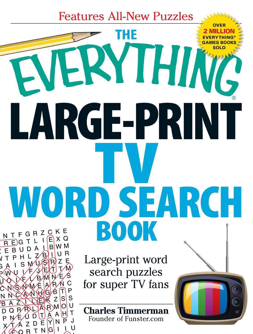 The Everything Large-Print TV Word Search Book by Charles Timmerman - ISBN: 9781440566837