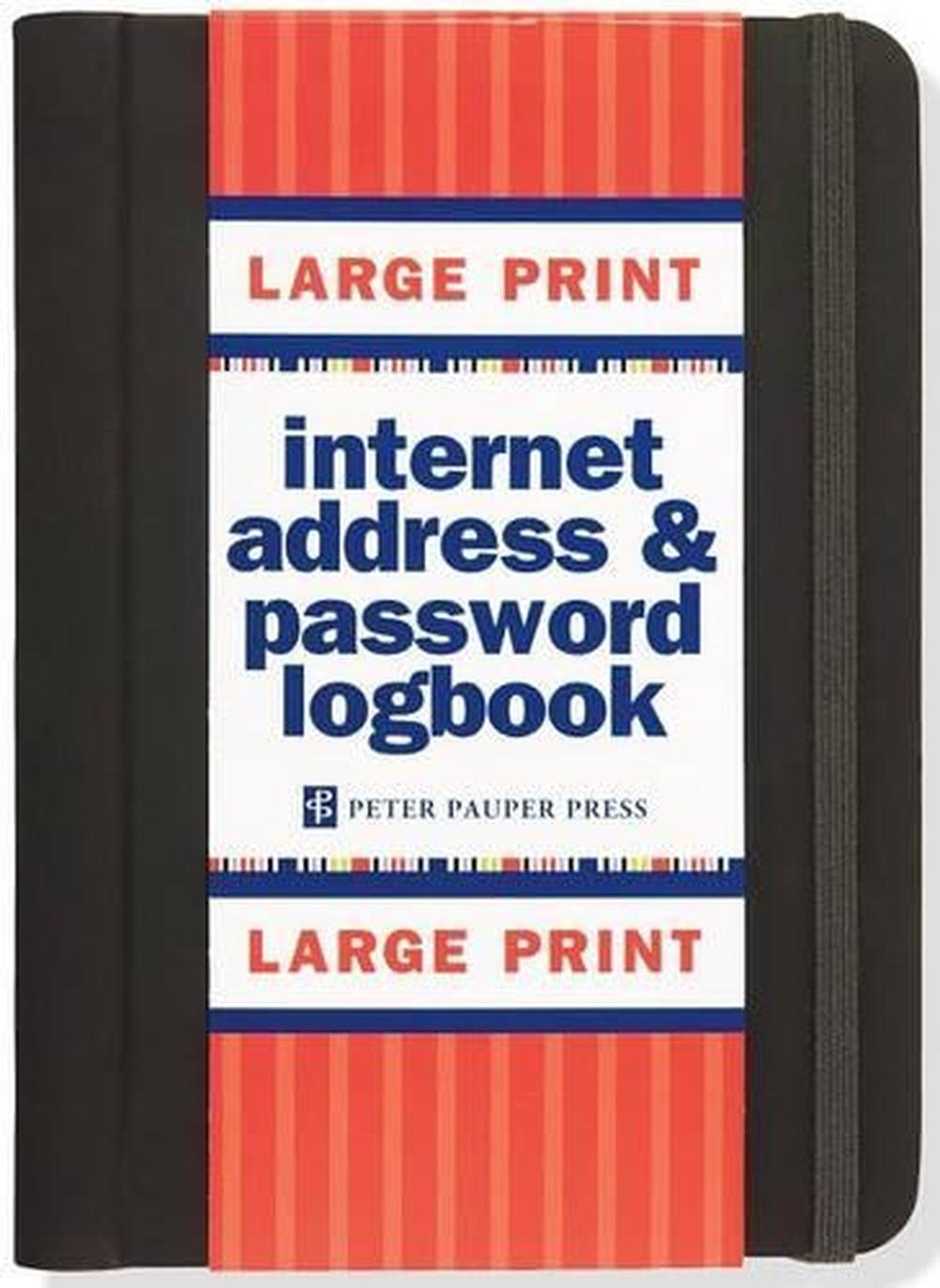 Internet Log Bk Large Print Black, 9781441321701