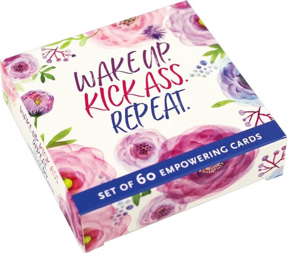 Wake Up, Kick Ass, Repeat Motivational Cards (60 Pack), 9781441334473