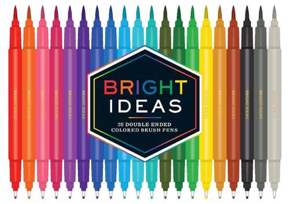 Bright Ideas: 20 Double-Ended Colored Brush Pens, 9781452162867