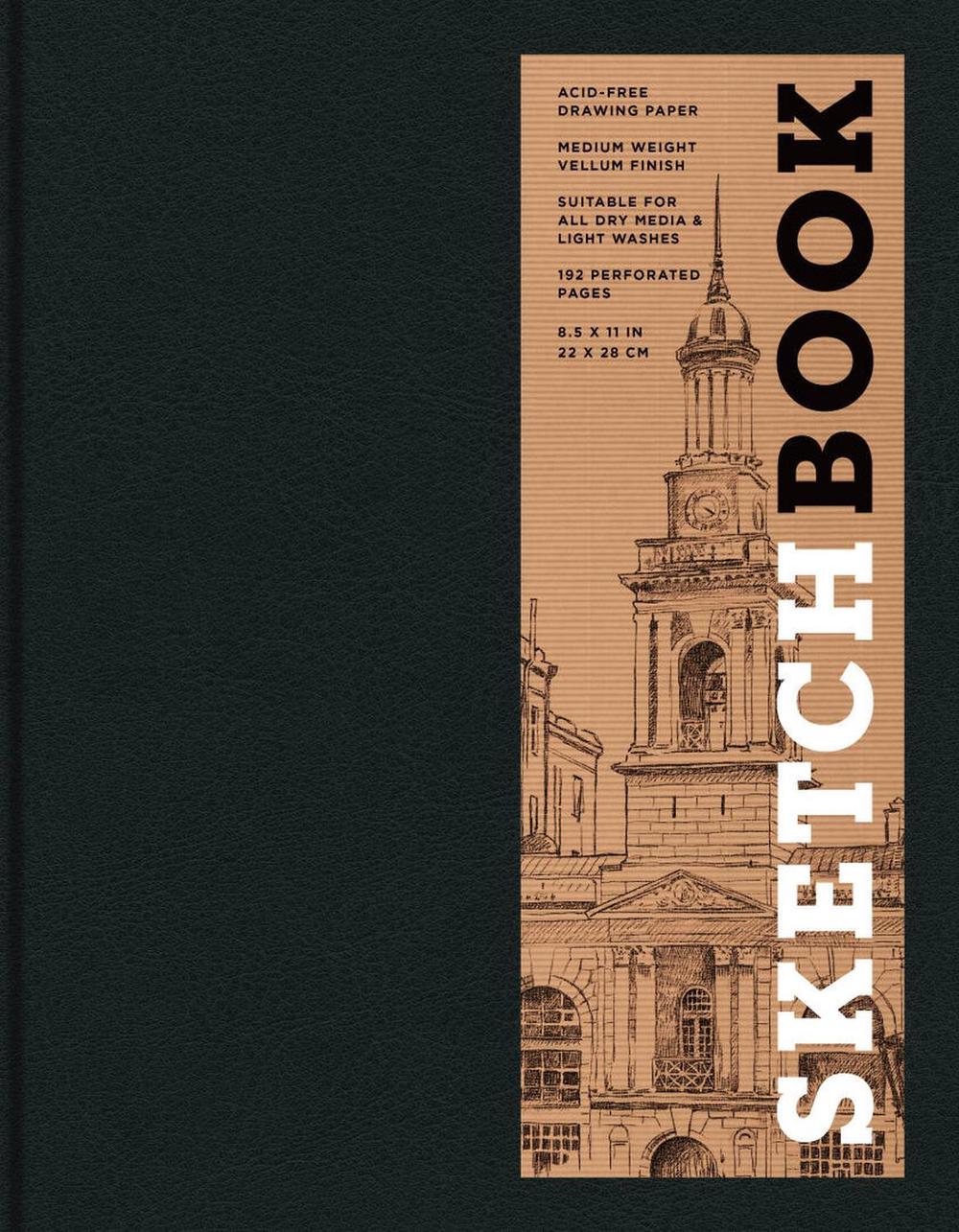 Sketchbook 8.5 x 11" Black Hardcover Mixed Media Sketchbook for Drawing - ISBN: 9781454909224