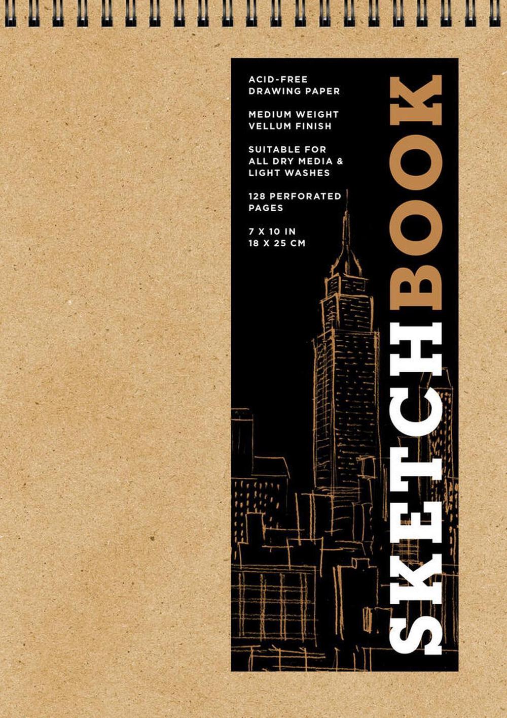 Sketchbook 7 x 10" Fliptop Landscape Kraft Spiral Hardcover Mixed Media Sketchbook for Drawing by Union Square & Co. - ISBN: 9781454931485