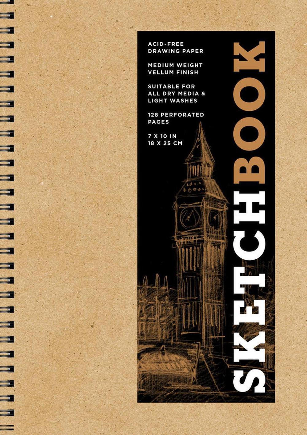 Sketchbook 7 x 10" Kraft Spiral Hardcover Mixed Media Sketchbook for Drawing by Union Square & Co. - ISBN: 9781454931492