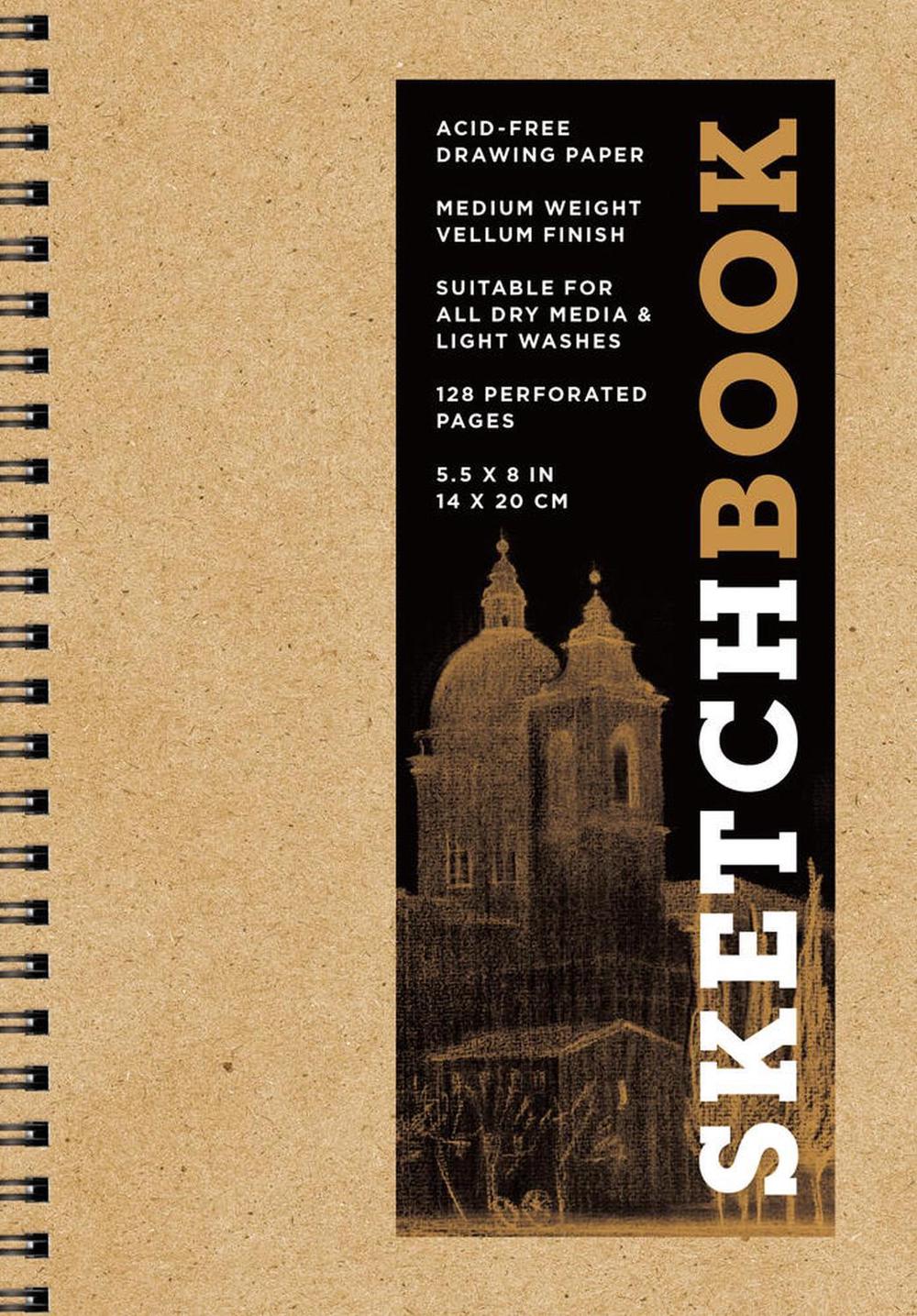 Sketchbook 5.5 x 8" Kraft Spiral Hardcover Mixed Media Sketchbook for Drawing by Union Square & Co. - ISBN: 9781454931515