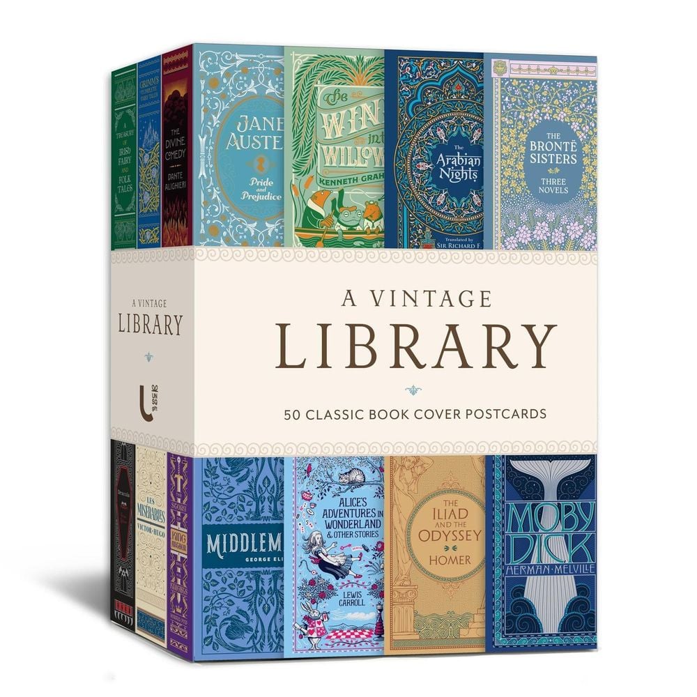 A Vintage Library: 50 Classic Book Cover Postcards by Union Square & Co. - ISBN: 9781454964360