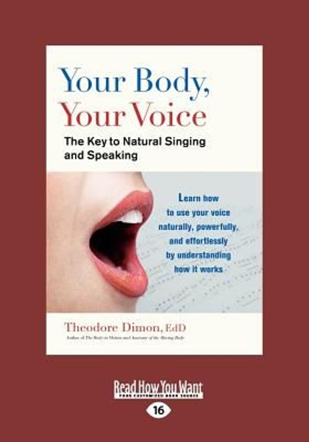 Your Body, Your Voice by Theodore Dimon - ISBN: 9781459630666