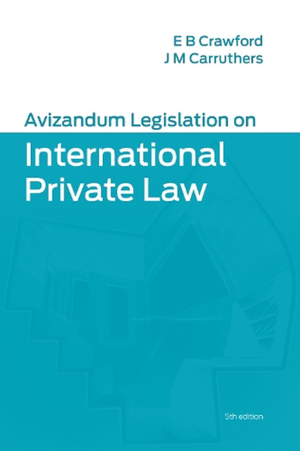 Avizandum Legislation on International Private Law, 9781474474078