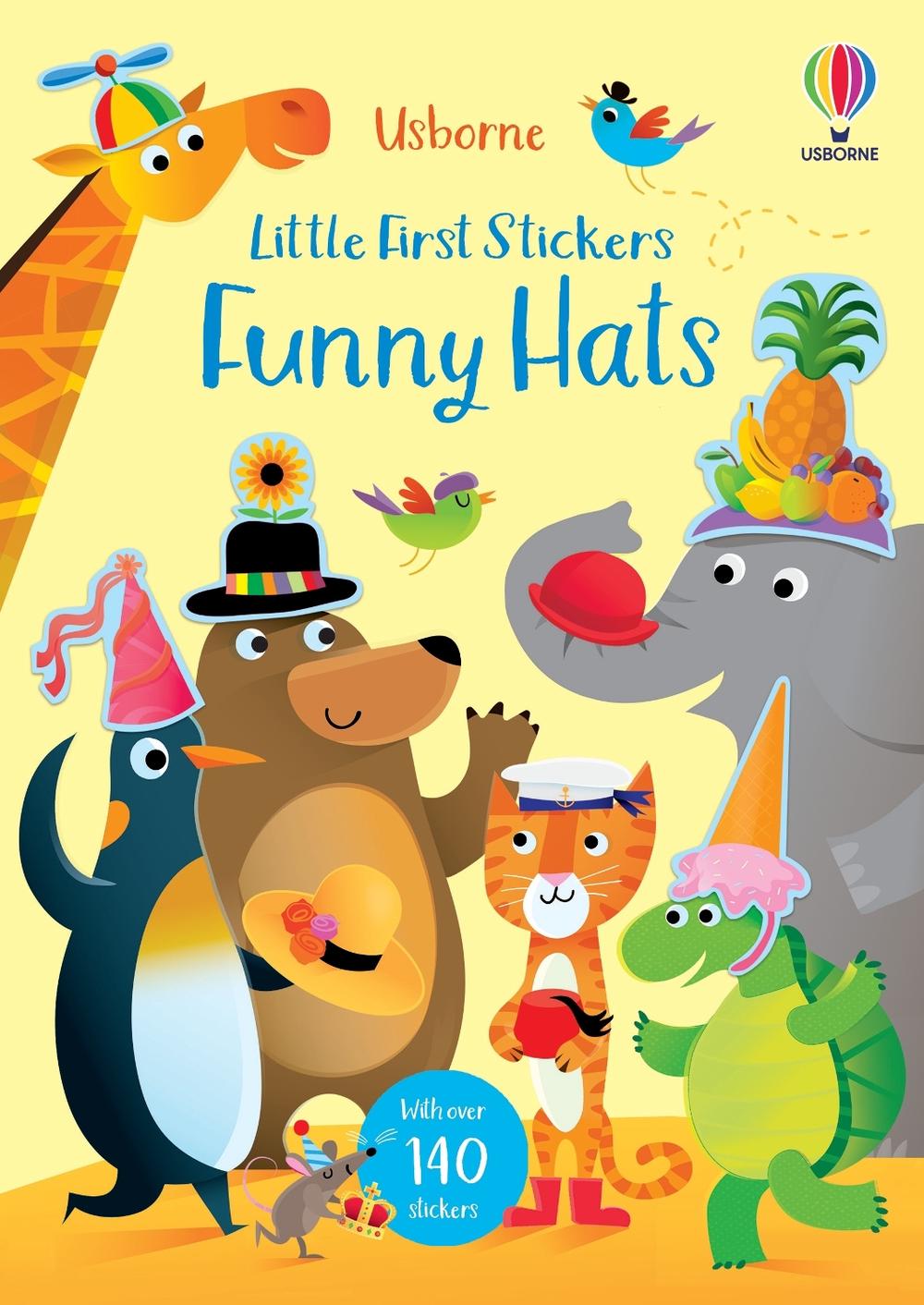 Little First Stickers Funny Hats, 9781474986540