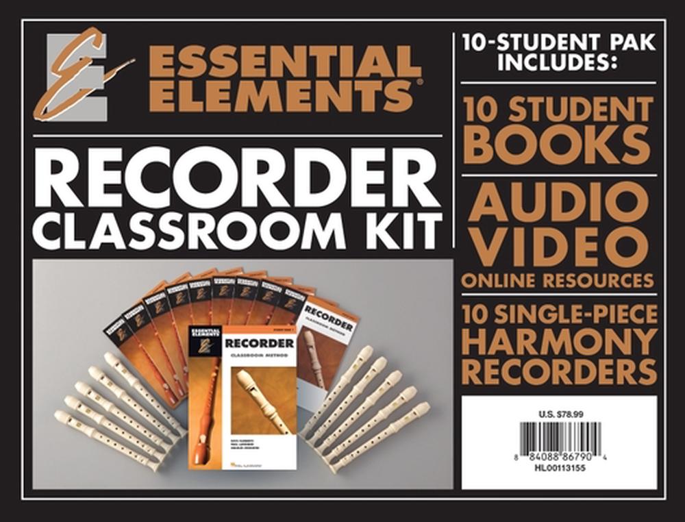Essential Elements for Recorder Classroom Kit: Includes 1 Student Book with Play-Along CD, 9 Student Books, and 10 Recorders, 9781480300071