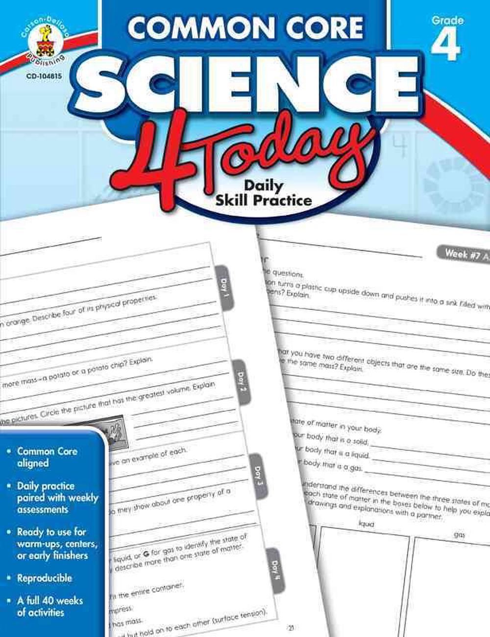 Common Core Science 4 Today, Grade 4: Daily Skill Practice by Carson
